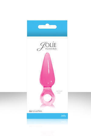 Анальная пробка NS Novelties Jolie Pleasures с кольцом мини, розовая