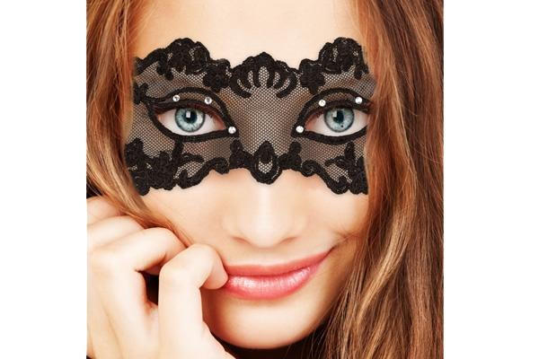 Ажурная маска Adrien Lastic Lingerie Mask, черная