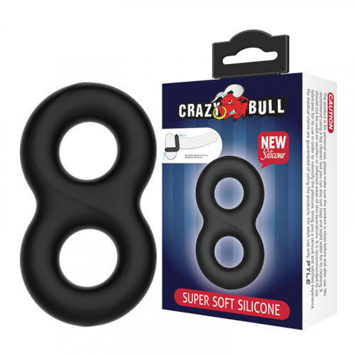 Baile Crazy Bull Super Soft Silicon Двойное эластичное эрекционное кольцо Baile