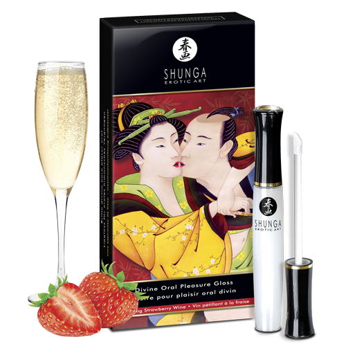 Блеск для губ Shunga Oral Pleasure Glos Клубника с шампанским, 10 мл
