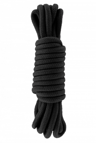 Бондажная веревка Scala из хлопка, 5 метров, чёрный