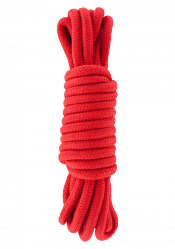 Бондажная веревка Scala из хлопка, 5 метров, красный