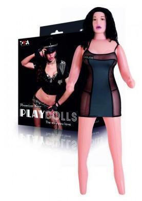 Кукла надувная с реалистичной головой ToyFa Dolls X Play Dolls костюм полицейской