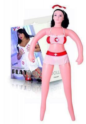 Кукла надувная с реалистичной головой ToyFa Dolls X Play Dolls костюм медсестры