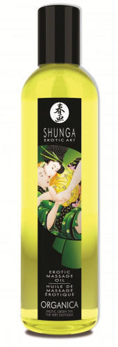 Массажное масло Shunga Organica Зеленый чай, 250 мл