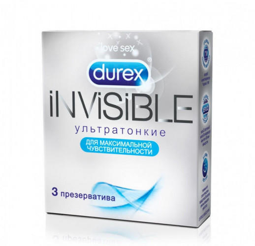 Презервативы Durex №3 Invisible ультратонкие