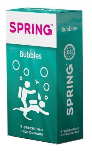 Презервативы Spring Bubbles №9 С пупырышками