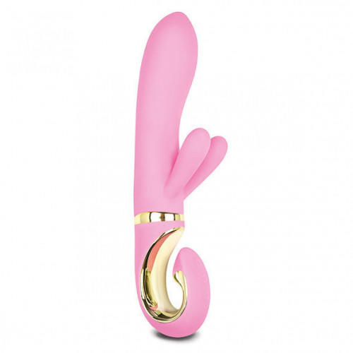 Вибратор Gvibe Grabbit Vibrator с клиторальными отростками, розовый
